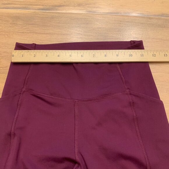 Girlfriend Collective Compressive Pocket Legging in Plum, cranberry size small - Picture 11 of 14